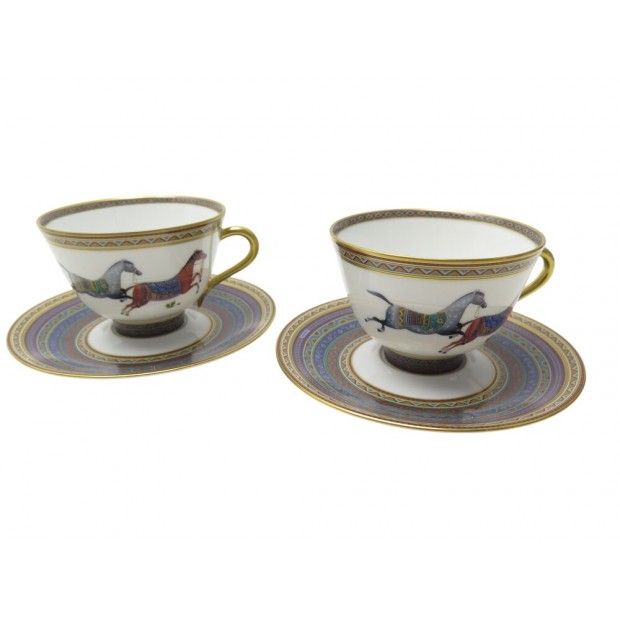 NEUF 2 TASSES A THE HERMES & SOUCOUPES CHEVAL D'ORIENT P009884P PORCELAINE 870€