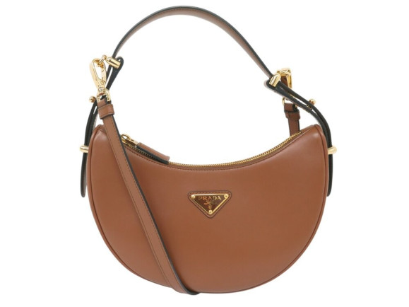  sac a main prada arque 1bc194 cuir marron cognac
