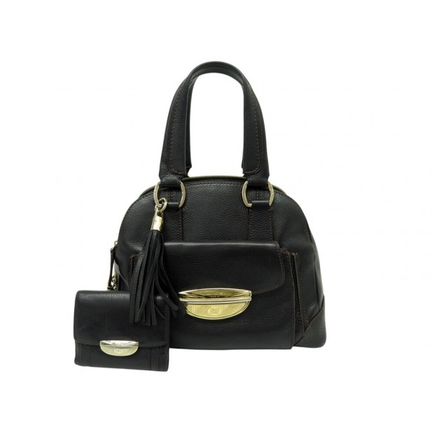 SAC A MAIN LANCEL ADJANI GM + PORTEFEUILLE CUIR GRAINE HAND BAG & WALLET 1510€