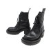 CHAUSSURES BOTTEGA VENETA BOTTINES LUG 667145 RANGERS 37 CUIR NOIR BOOTS 1200€