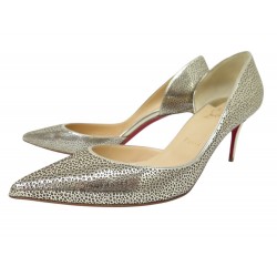 CHAUSSURES CHRISTIAN LOUBOUTIN IRIZA EN CUIR PERFORE DORE 40 LEATHER SHOES 695€
