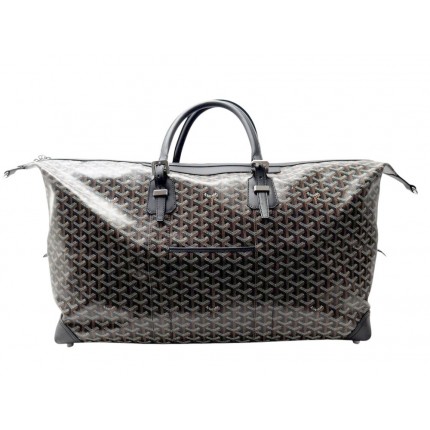 NEUF SAC A MAIN GOYARD BOEING 55 48H WEEKEND TOILE & CUIR NOIR BAGAGE TRAVEL BAG