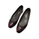 CHAUSSURES CHANEL BALLERINES LOGO CC G02819 40.5 CUIR VERNIS BORDEAUX SHOES 960€