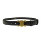 NEUF CEINTURE CELINE TRIOMPHE PETIT MODELE DORE 45AX63A01 95 CUIR NOIR BELT 470€