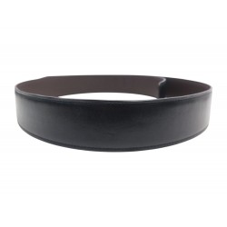 VINTAGE LIEN DE CEINTURE HERMES 42MM T105 CUIR NOIR MARRON LEATHER FOR BELT 495€