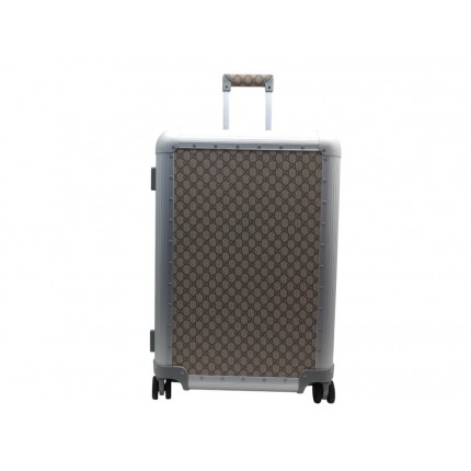 VALISE TROLLEY GUCCI 801874 PORTER MM TOILE GG SUPREME ALUMINIUM LUGGAGE 3300€