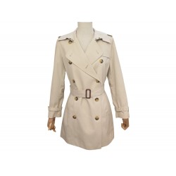 MANTEAU IMPERMEABLE BURBERRY TRENCH MI LONG 40 M EN COTON BEIGE RAIN COAT 2190€