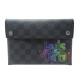 NEUF SAC POCHETTE LOUIS VUITTON ALPHA PM N40296 ABLOH EN DAMIER GRAPHITE CLUTCH