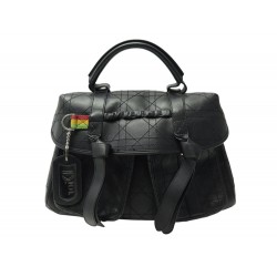 SAC A MAIN CHRISTIAN DIOR RASTA EN CUIR CANNAGE NOIR JOHN GALLIANO PURSE 3250€
