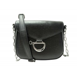 SAC A MAIN LAUREN RALPH LAUREN CUIR NOIR BANDOULIERE HAND BAG CROSSBODY 395€
