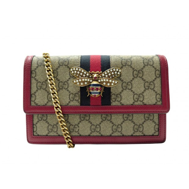 SAC A MAIN GUCCI 476079 QUEEN MARGARET GG MINI WALLET ON CHAIN BANDOULIERE 950€