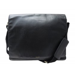 SAC SACOCHE SAINT LAURENT 326859 BESACE MESSENGER BANDOULIERE EN CUIR NOIR 1700€