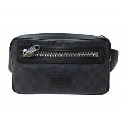 SAC CEINTURE GUCCI 474293 BANANE TOILE SUPREME GG NOIRE SACOCHE BELT BAG 790€