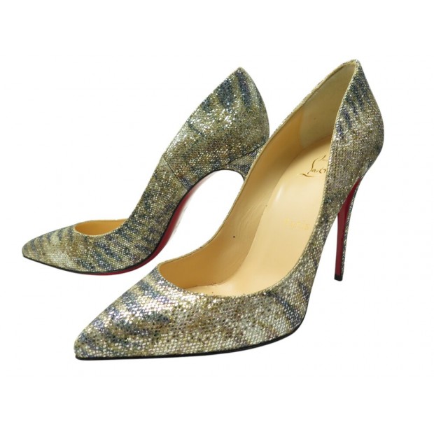 NEUF CHAUSSURES CHRISTIAN LOUBOUTIN ESCARPINS PIGALLE FOLLIES 39 GLITTER 750€