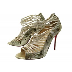 CHAUSSURES CHRISTIAN LOUBOUTIN GORTIK CAMO BOOTIE 39 CUIR CAMOUFLAGE 750€