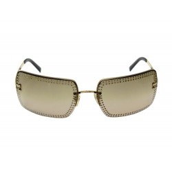 RARE LUNETTES DE SOLEIL CHANEL 4105-B A STRASS METAL DORE GOLD SUNGLASSES 750€