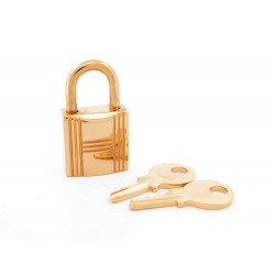 NEUF CADENAS HERMES + 2 CLES 110 PR SAC KELLY BIRKIN EN METAL DORE GOLD PADLOCK