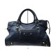 SAC A MAIN BALENCIAGA CITY GIANT LAITON 173084 CUIR BLEU MARINE HAND BAG 1590€
