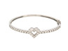 bracelet jonc coeur serti 30 diamants 1.55ct t15 or