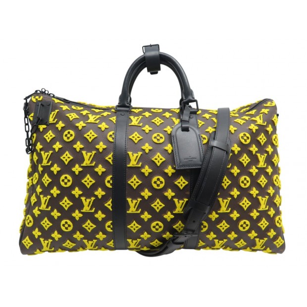 NEUF SAC DE VOYAGE LOUIS VUITTON KEEPALL TRIANGLE 50 MONOGRAM M45069 TRAVEL BAG