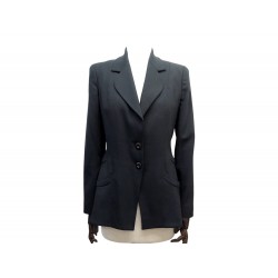 NEUF VESTE CHRISTIAN DIOR 7A18022320 EN LAINE NOIRE S 36 BLACK JACKET VEST 3500€