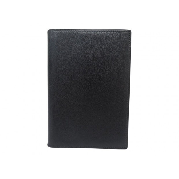 VINTAGE PORTE AGENDA HERMES PM CUIR DE CHEVRE NOIR GOAT LEATHER DIARY COVER 315€