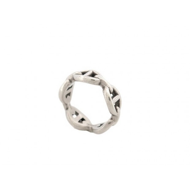 BAGUE HERMES CHAINE D'ANCRE ENCHAINEE PM H109507B 54 ARGENT MASSIF 925 RING 500€