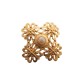 VINTAGE BROCHE BALENCIAGA FLEURS EN METAL DORE 32.9 GR STEEL GOLDEN BROOCH