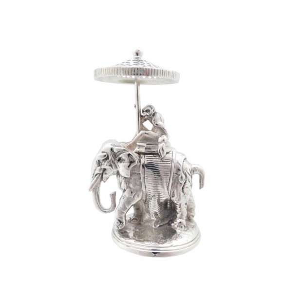 NEUF FIGURINE CHRISTOFLE ELEPHANT INDRA PORTE CURE-DENTS EN METAL ARGENTE 310€