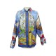 CHEMISE HERMES EN SOIE CHRISTOPHE COLOMB DECOUVRE AMERIQUE 40 M SILK SKIRT 3000€
