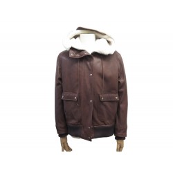 BLOUSON CHRISTIAN DIOR A CAPUCHE 50 M CUIR MOUTON RETOURNE SHEARLING COAT 9200€