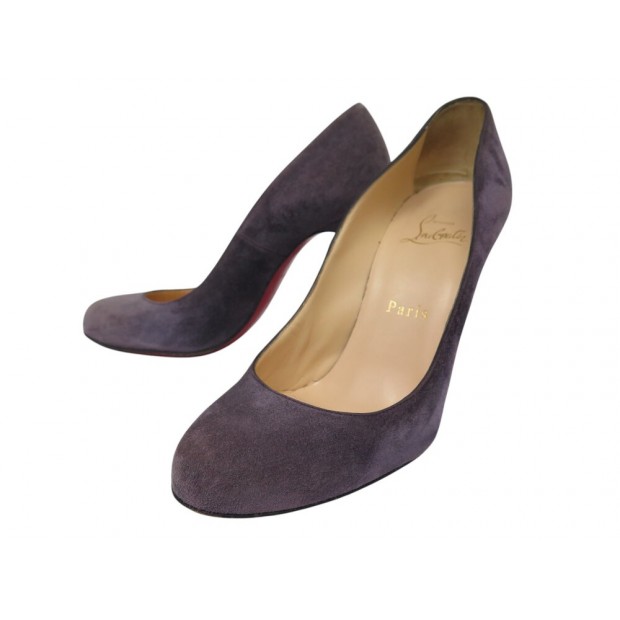 CHAUSSURES CHRISTIAN LOUBOUTIN ESCARPINS FIFI 37 EN DAIM VIOLET DEER SHOES 695€