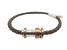  bracelet montblanc m61026 cuir tresse marron 19cm