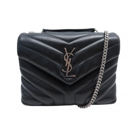 SAC A MAIN SAINT LAURENT LOULOU SMALL CUIR NOIR 494699 MATELASSE HAND BAG 2100€