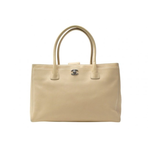SAC A MAIN CHANEL EXECUTIVE MM CUIR CAVIAR GRAINE BEIGE LEATHER HAND BAG 3700€