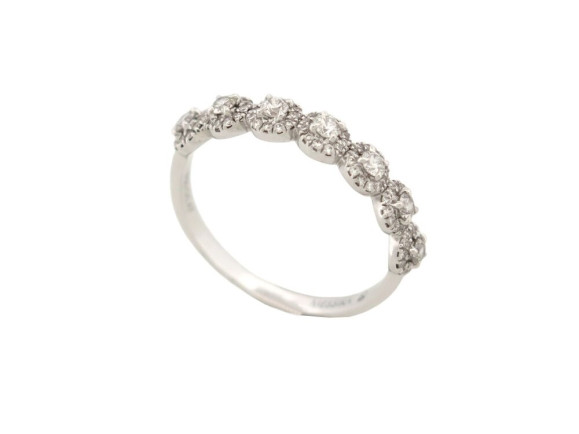 bague messika t55 or blanc 18k 2.7gr alliance sertie 7