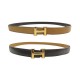 VINTAGE CEINTURE HERMES BOUCLE H 18MM REVERSIBLE EN CUIR BOX GOLD T89 BELT 545€