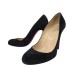 CHAUSSURES CHRISTIAN LOUBOUTIN ESCARPINS FIFI 37 EN DAIM NOIR DEER SHOES 695€