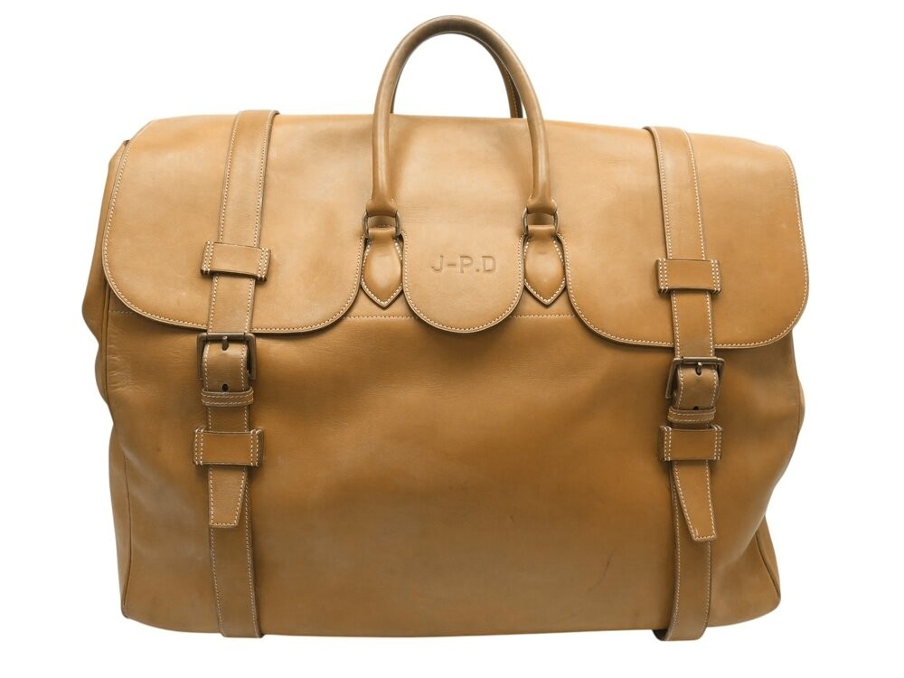 sac de voyage hermes drag 55 en cuir vache