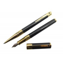 NEUF LOT ST DUPONT D-INITIAL 260205/265201 STYLO PLUME + BILLE LAQUE PEN 470€