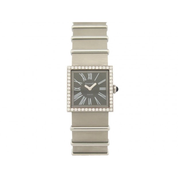 VINTAGE MONTRE CHANEL MADEMOISELLE ACIER & DIAMANTS STEEL DIAMOND QUARTZ WATCH