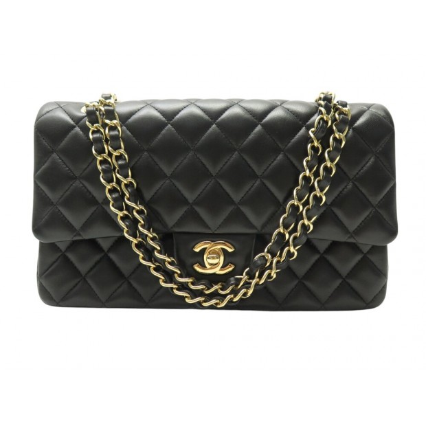 NEUF SAC A MAIN CHANEL 11.12 TIMELESS CLASSIQUE M CUIR NOIR BANDOULIERE 10300€