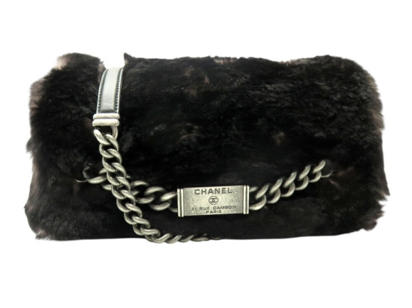 sac a main chanel timeless cuir fourrure orylag