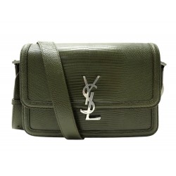 NEUF SAC A MAIN SAINT LAURENT SOLFERINO MEDIUM 711039 CUIR LEZARD KAKI BAG 6340€