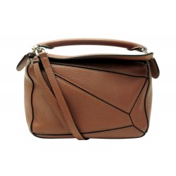 SAC A MAIN LOEWE PUZZLE MINI 322.30.U95 BANDOULIERE EN CUIR TAN HAND BAG 2100€