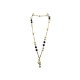 VINTAGE COLLIER CHANEL SAUTOIR PERLES NOIRES ET BLANCHES LOGO CC STRASS 2300€