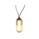 NEUF COLLIER PENDENTIF HERMES ANNEAU EVER CHAINE D'ANCRE EN METAL DORE PENDANT