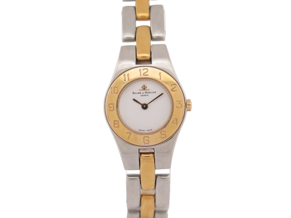 montre baume mercier linea mv045203 quartz 22mm or