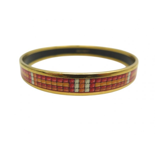 BRACELET HERMES MOSAIQUES EN EMAIL FIN MULTICOLORE ENAMEL STRAP BANGLE 470€