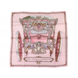 NEUF VINTAGE FOULARD HERMES GRAND CARROSSE POUR UN AMBASSADEUR CARRE 70 CM 395€
